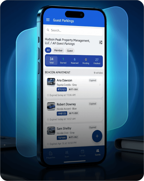 ParkEase guest parking registration experience